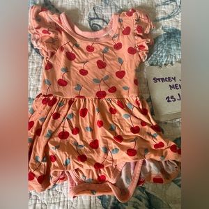 Little Sleepies Cherry Flutter sleeve body suit